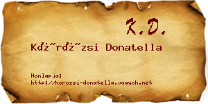 Körözsi Donatella névjegykártya